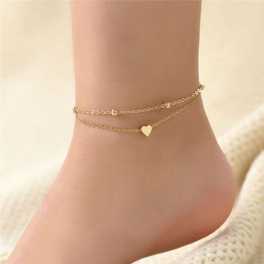 Double Layer Gold Anklet