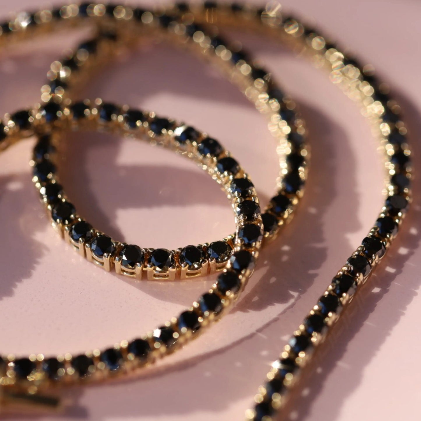 Black Moissanite Tennis Chain