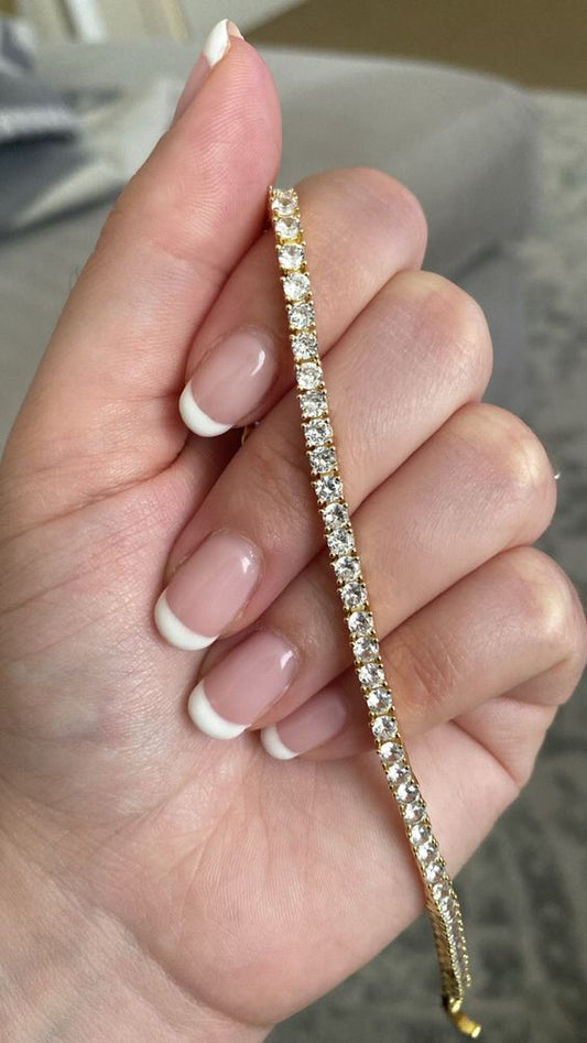 Classic Golden Tennis Bracelet