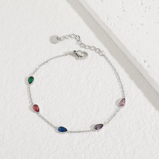Silver Multi stone Bracelet