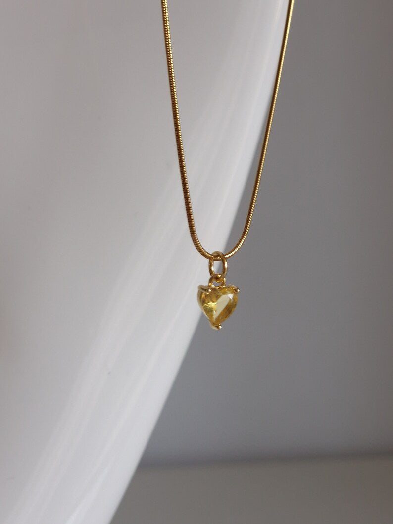 Emerald Heart Pendant Necklace