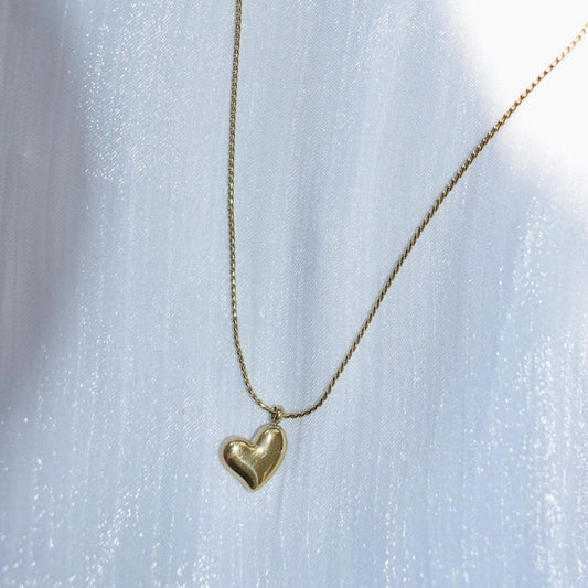 Foiled Heart Gold Chain