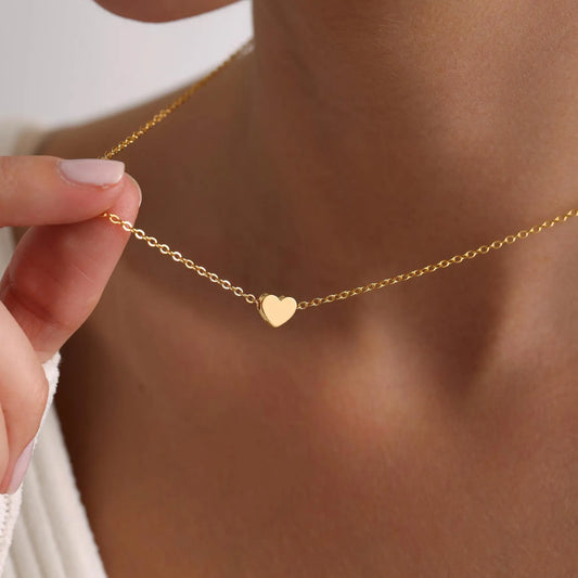 Tiny Minimalist Heart Necklace