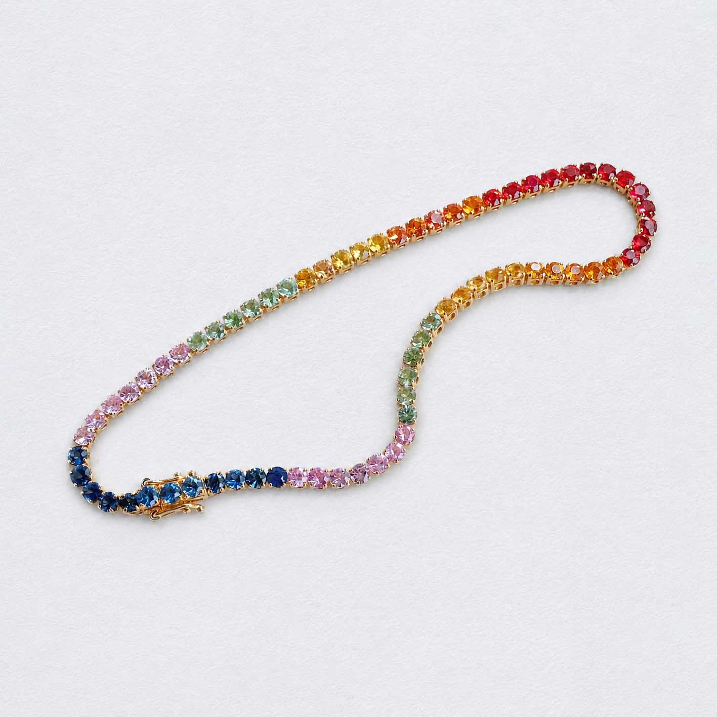 Rainbow Sapphire Tennis Bracelet