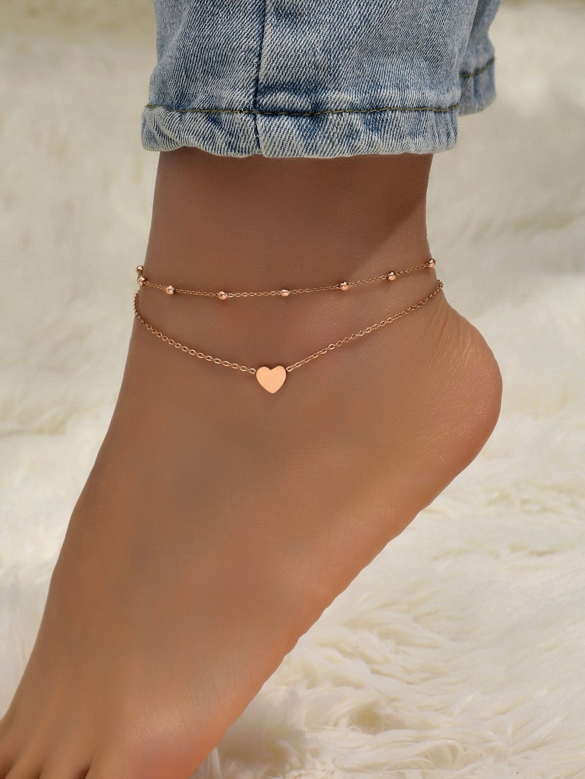 Double Layer Gold Anklet