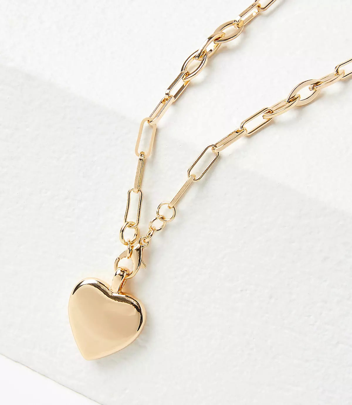Gold Heart Pendant Necklace