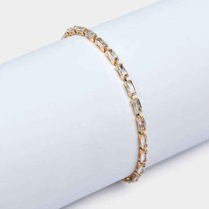 Stone-cut cubic bracelets