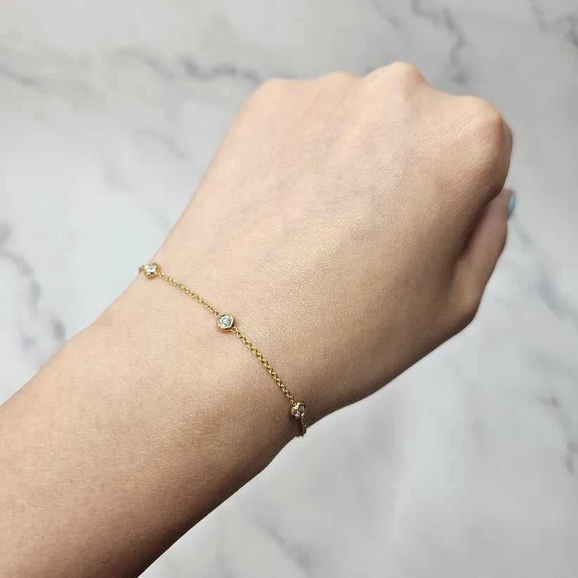 Fine Mini Pearl & Fluted Clover Bracelet Set