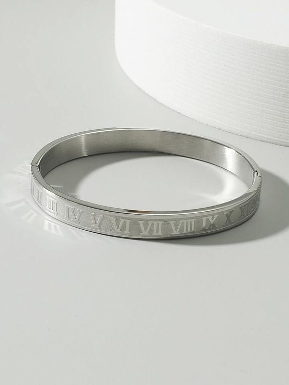 Roman Bangle Men Silver