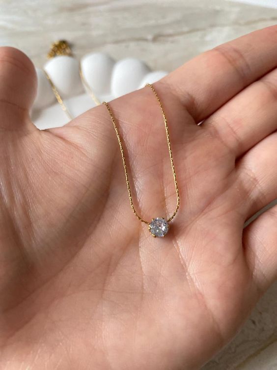 Minimalist Diamond Necklace
