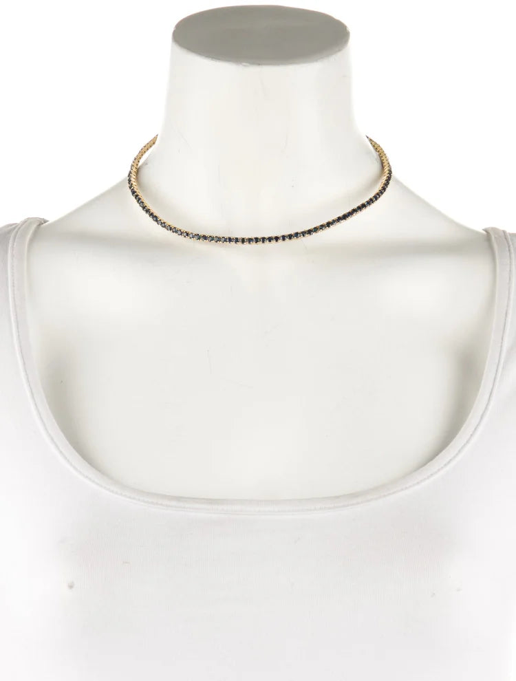 Black Moissanite Tennis Chain