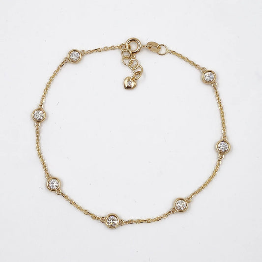Fine Mini Pearl & Fluted Clover Bracelet Set