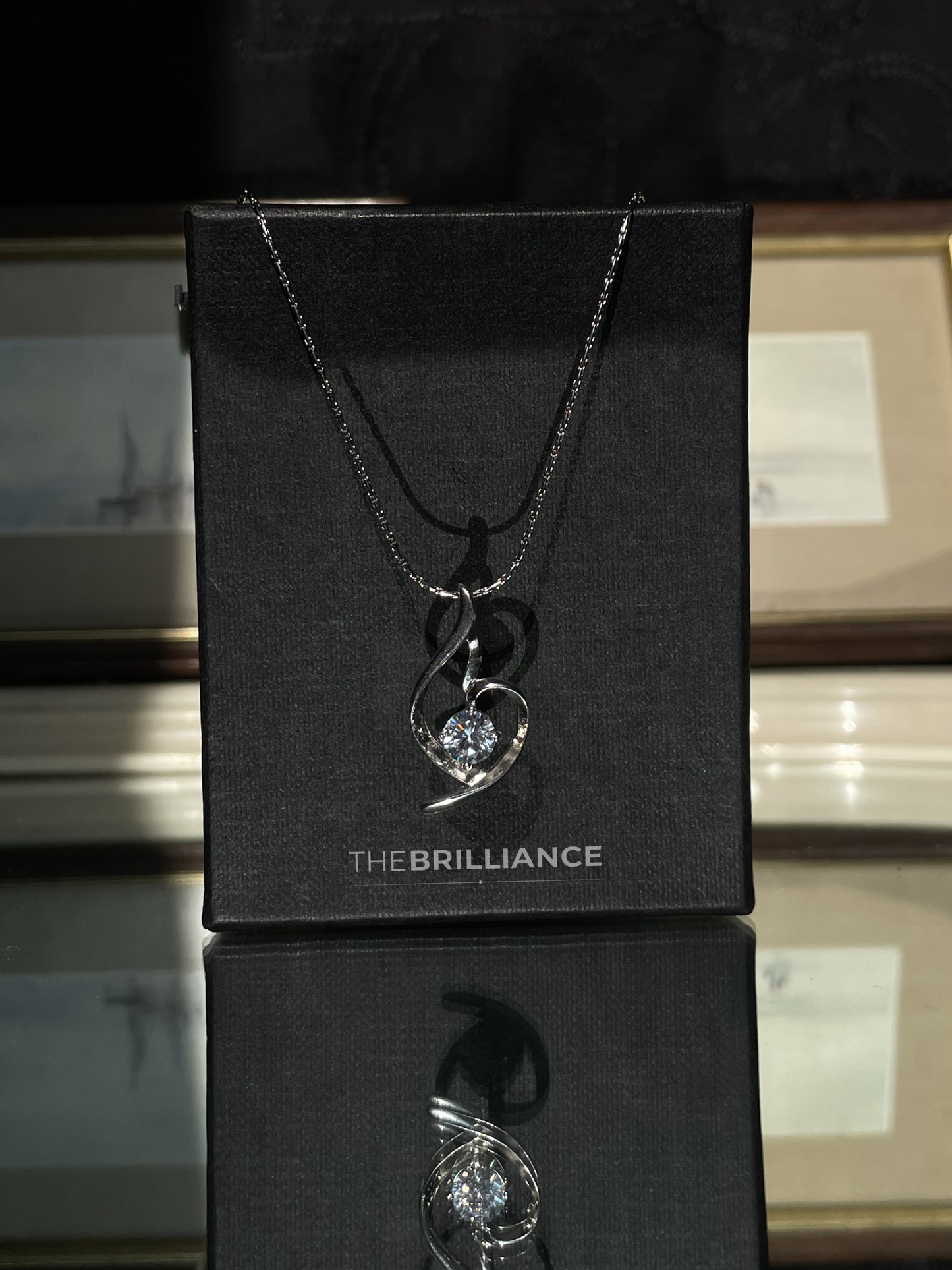 Crystal Heart Sterling Silver Pendant