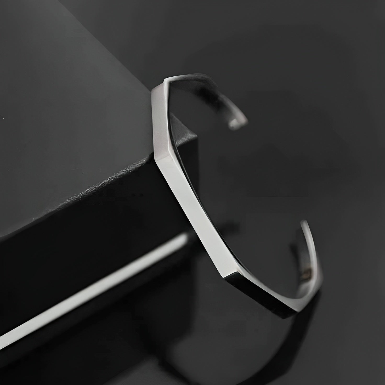 Modern Hexagon Cuff Bangle