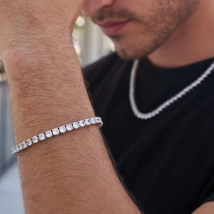 Tennis Chain + Tennis Bracelet Set