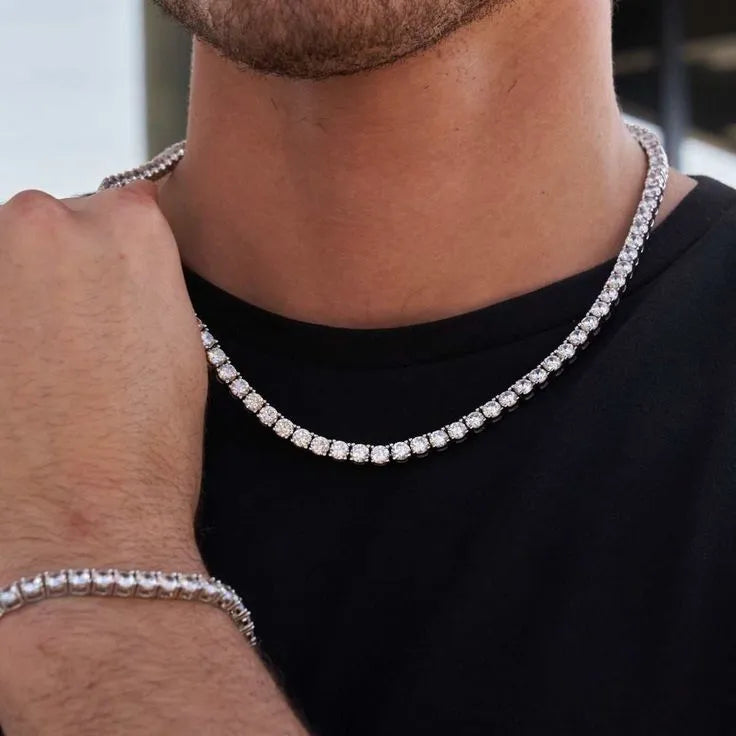 Tennis Chain + Tennis Bracelet Set