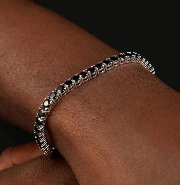 Rare Black Moissanite Tennis Bracelet