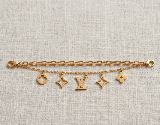 Dual Chain Monogram Bracelet