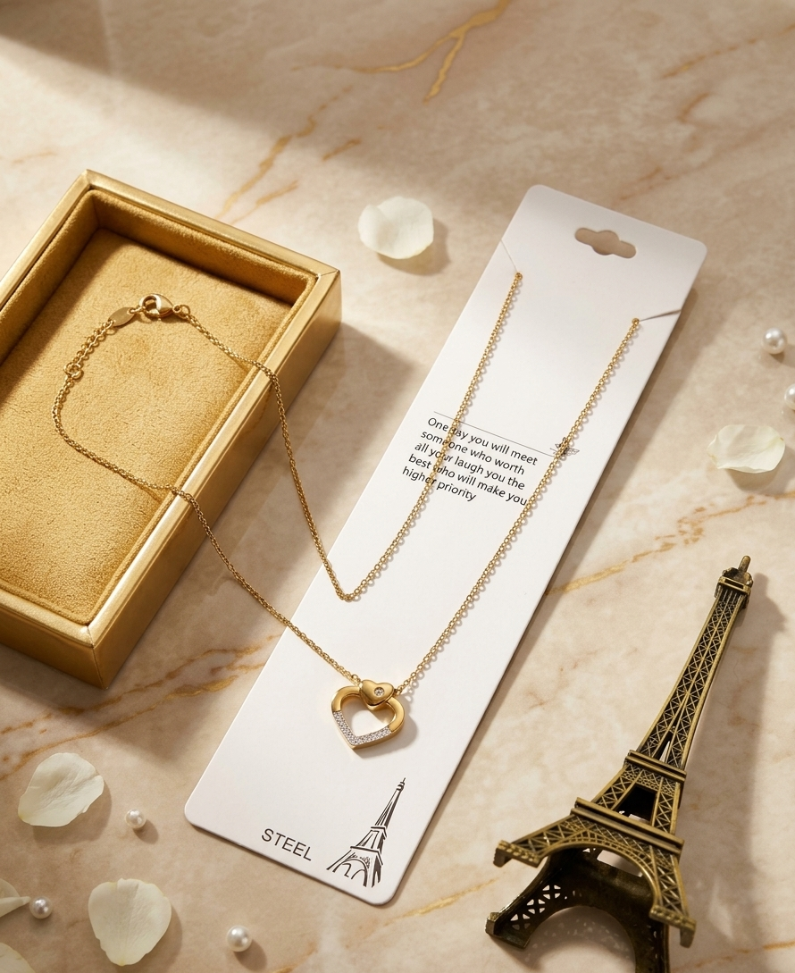 Two-Tier Heart Necklace