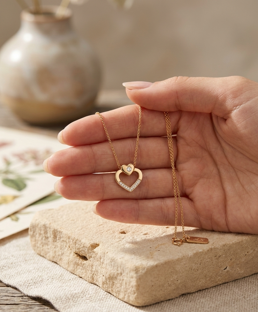 Two-Tier Heart Necklace