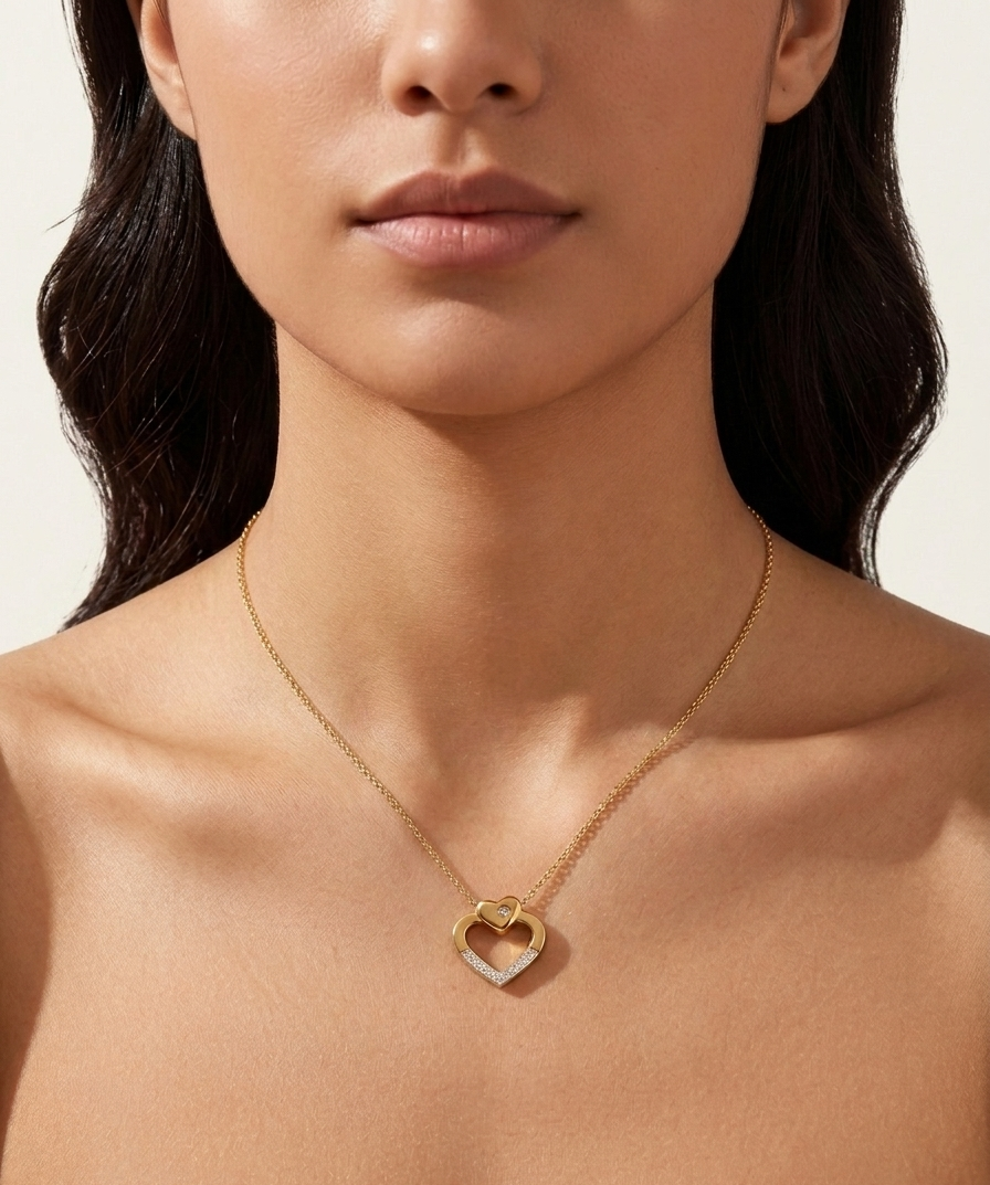 Two-Tier Heart Necklace