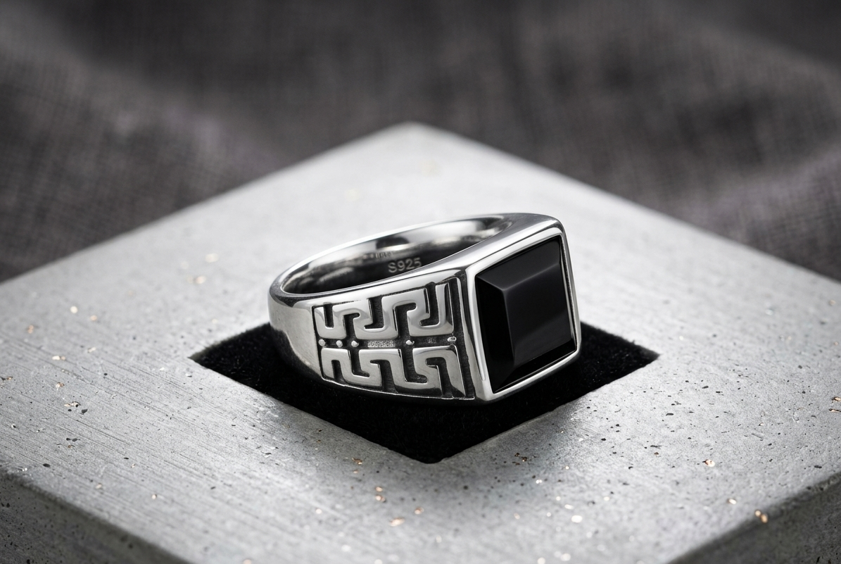 Steel Shadow Signet Ring