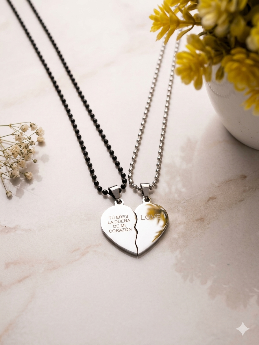 Two Soul One Heart Couple Chain