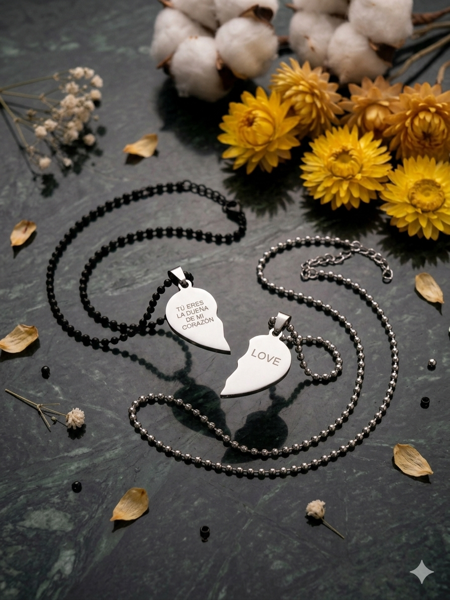 Two Soul One Heart Couple Chain