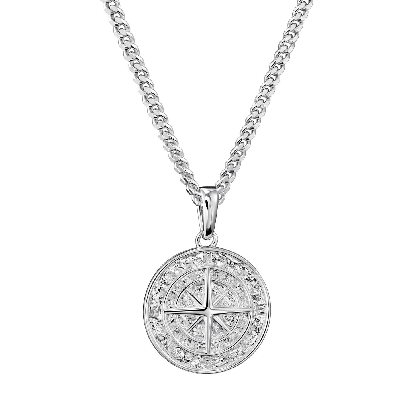Men Compass Pendant Engraving