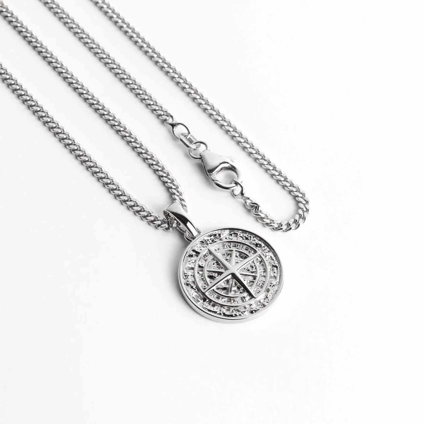 Men Compass Pendant Engraving
