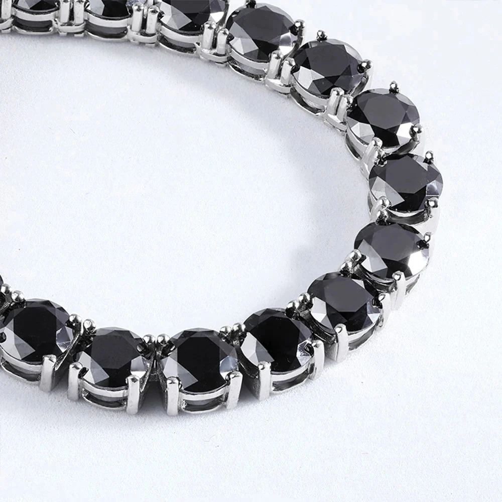 Black Moissanite Tennis Chain