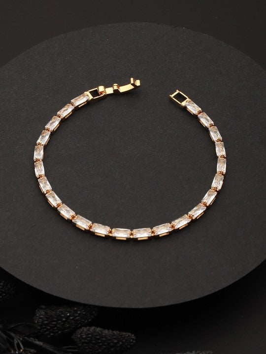 Stone-cut cubic bracelets