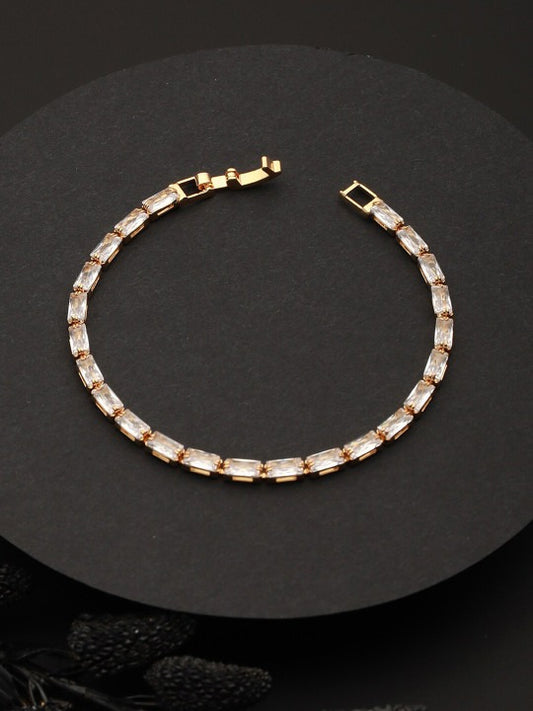 Stone-cut cubic bracelets