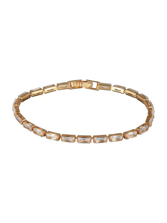 Stone-cut cubic bracelets