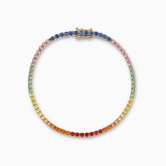 Rainbow Sapphire Tennis Bracelet