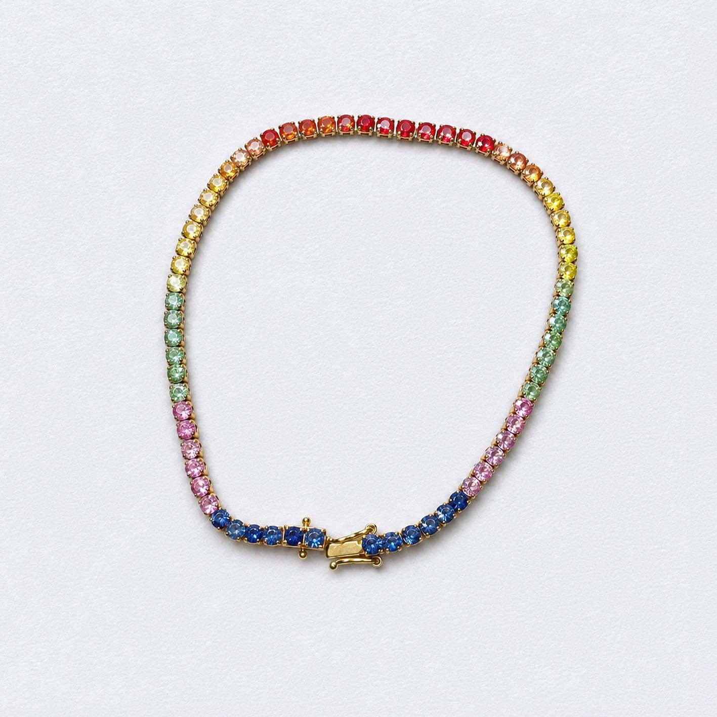 Rainbow Sapphire Tennis Bracelet